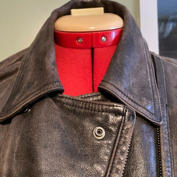 Hard to Find Vintage Harley Davidson Women's Distressed Leather Racing Jacket - Picture 3 of 11